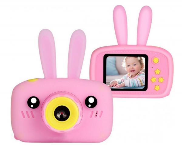 Детский цифровой фотоаппарат Smart Kids Camera Зайка, розовый