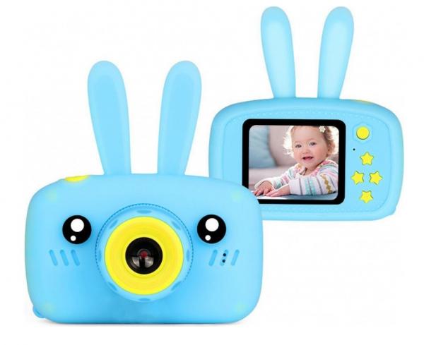 Детский цифровой фотоаппарат Smart Kids Camera Зайка, голубой