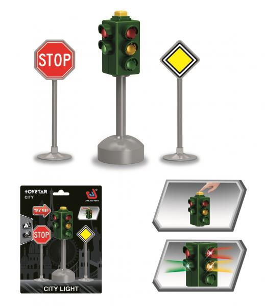 Набор дорожных знаков со светофором, свет/звук, арт. 666-02Q